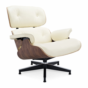 Stin classic lounge chair and ottoman-Aniline Leather_Cream